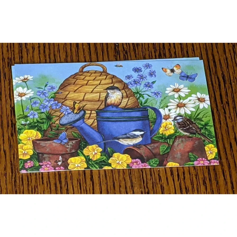Blank Notes Notecards Set 12 Birds Flowers Fruit Seasons Jane Maday 6 x 4